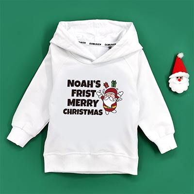Bespoke My 1st Christmas Deer - Kids / Toddler - Hooded Pullover Hoodies / Crew-neck Sweater