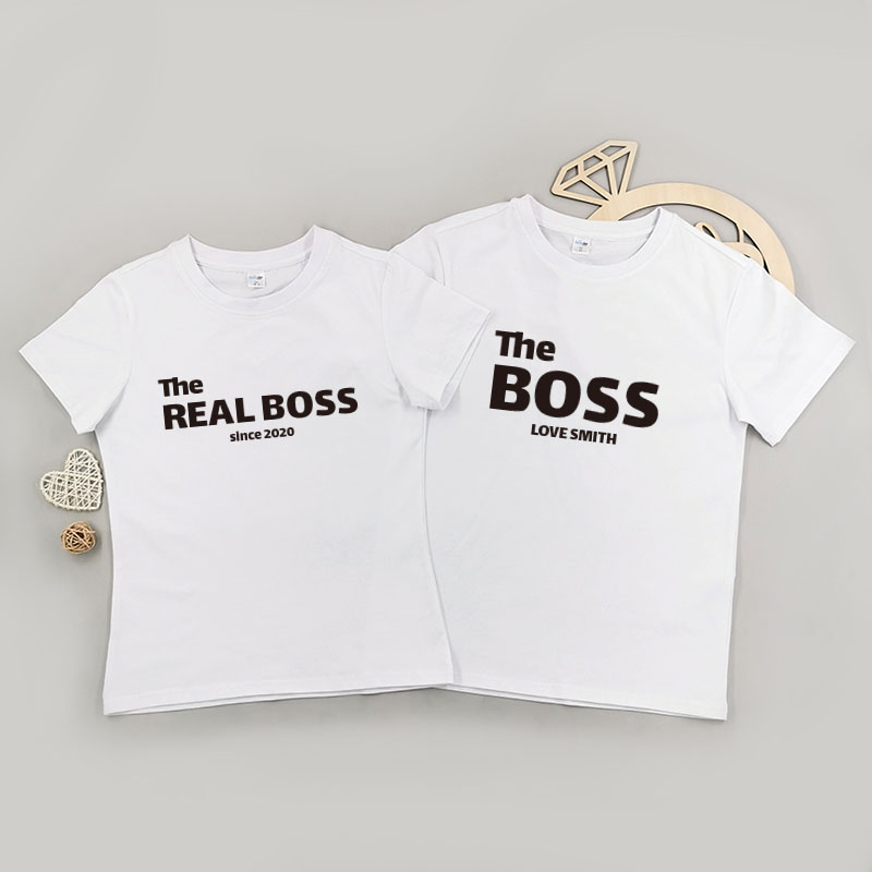 The Real Boos - 情侶/男裝/女裝圓領T-Shirt