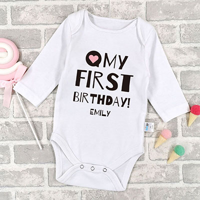 Bespoke My first birthday gift - Baby Bodysuit Long-sleeved / Short-sleeved