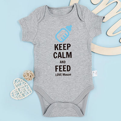 Bespoke Keep calm Baby Bodysuit Long-sleeved / Short-sleeved