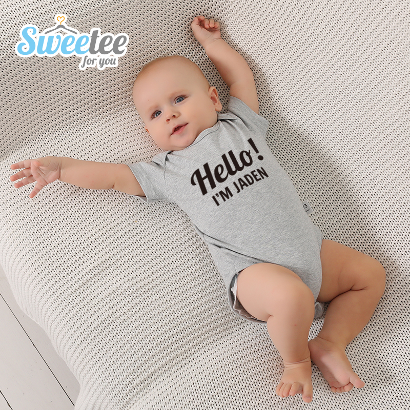 Hello name Baby Bodysuit Long-sleeved / Short-sleeved