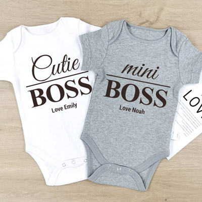Bespoke Mini Boss Collection - Baby Bodysuit Long-sleeved / Short-sleeved