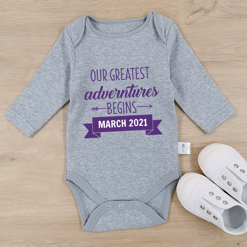 偉大的人生冒險之旅 - 自定嬰兒長袖/短袖哈衣/連身衣