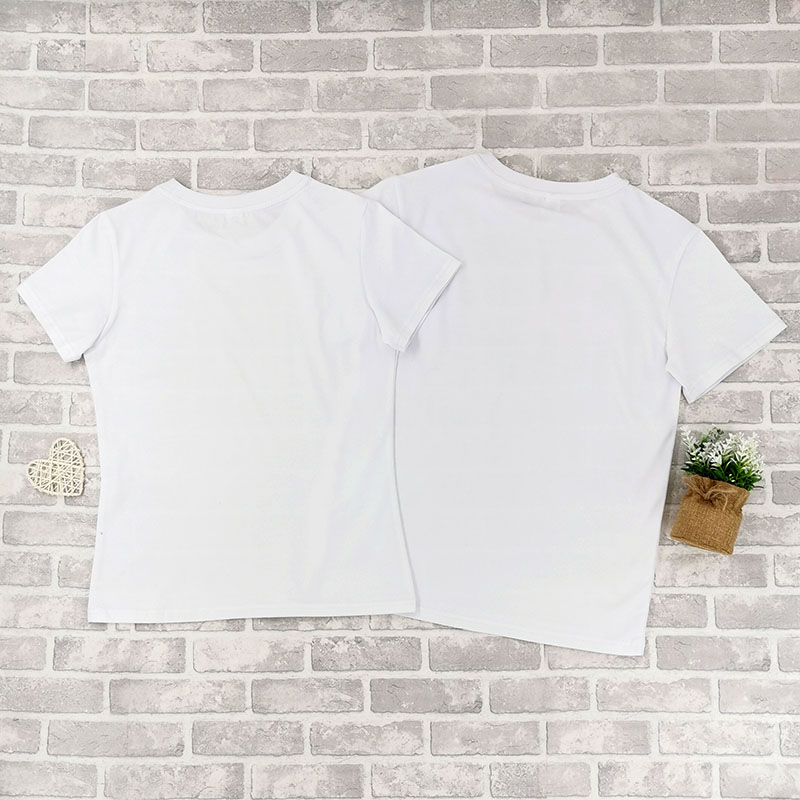 可愛小貓情侶彷口袋設計 - 自定情侶/男裝/女裝圓領T-Shirt