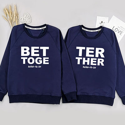 Bespoke Better Together - Couple - Hooded Pullover Hoodies / Crew-neck Sweater