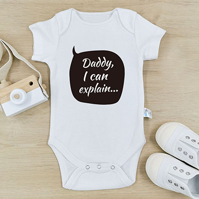 Bespoke I Can Text Cloud - Baby Bodysuit Long-sleeved / Short-sleeved