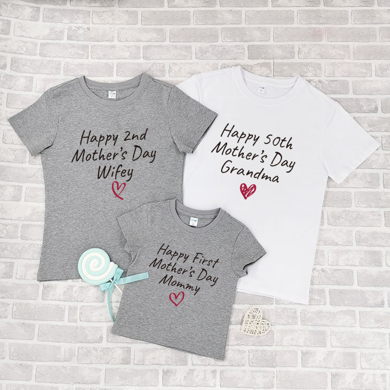 母親節快樂 -家庭親子T-Shirt/嬰兒連身衣