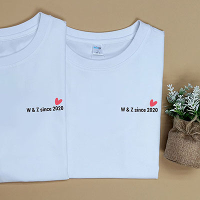 Bespoke Heart and Love Date - Couple / Men / Women T-Shirts