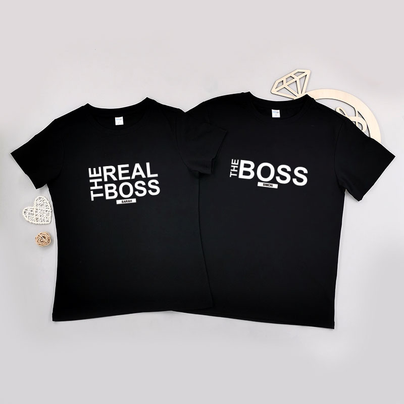 The Real Boos - 情侶/男裝/女裝圓領T-Shirt