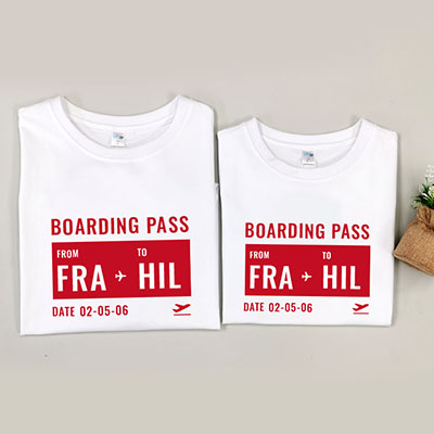 Bespoke Love Boarding Pass - Couple / Men / Women T-Shirts