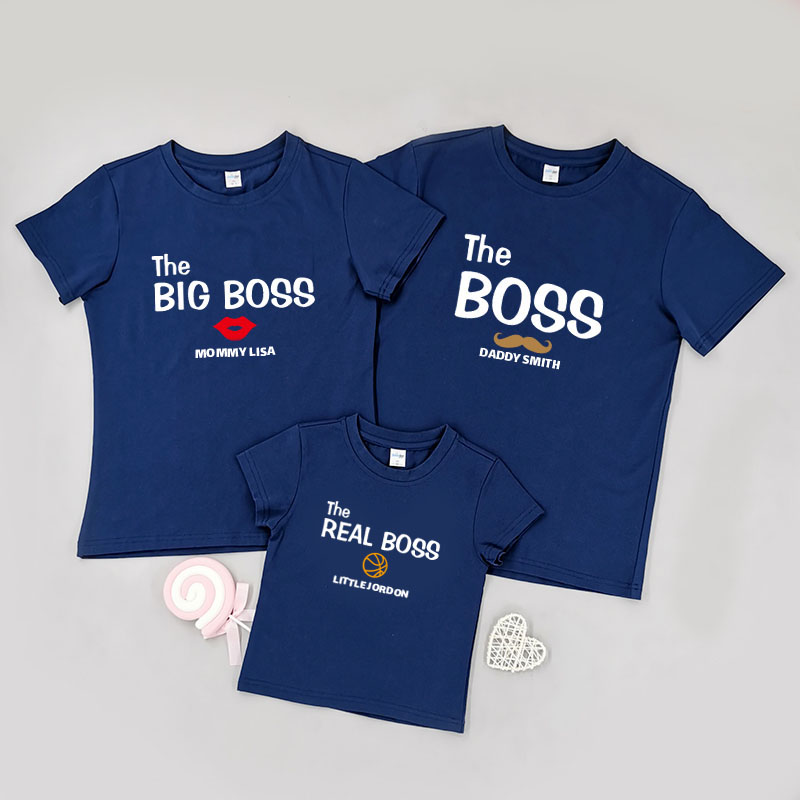 The Real Boss - 自定家庭親子T-Shirt/嬰兒連身衣
