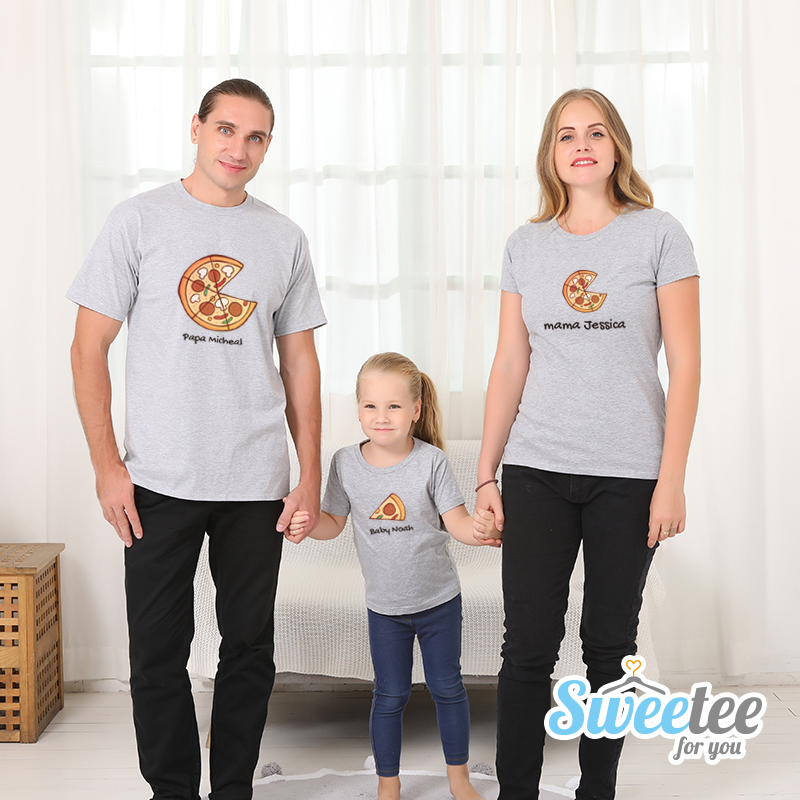 Pizza Papa and Baby - Family / Adults / Kids T-Shirts / Baby Bodysuits
