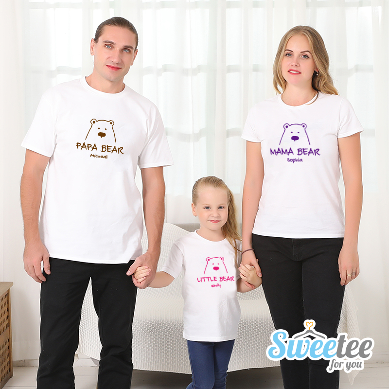 Family Bear Simple - Family / Adults / Kids T-Shirts / Baby Bodysuits