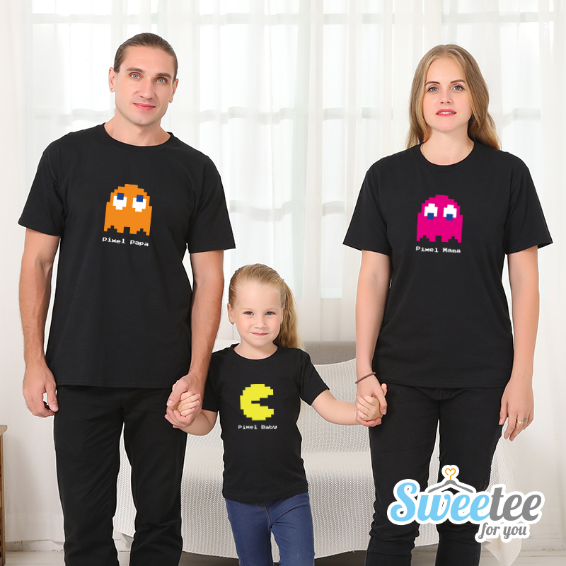 PAC Man Family - Family / Adults / Kids T-Shirts / Baby Bodysuits