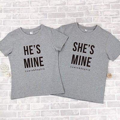 Bespoke She/He is Mine - Couple / Men / Women T-Shirts