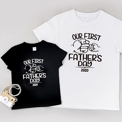 Bespoke First Fathers Day (Hand to Hand) - Family / Adults / Kids T-Shirts / Baby Bodysuits