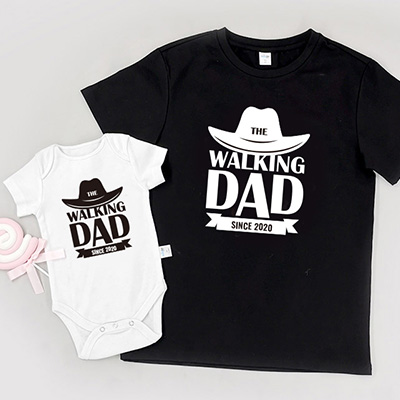 Bespoke Walking Dad - Family / Adults / Kids T-Shirts / Baby Bodysuits