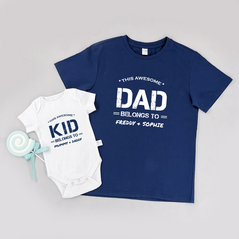 父親誰屬 -家庭親子T-Shirt/嬰兒連身衣