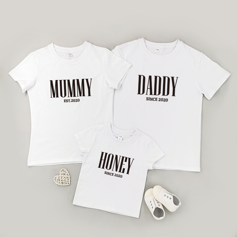 爸爸和媽媽 -家庭親子T-Shirt/嬰兒連身衣