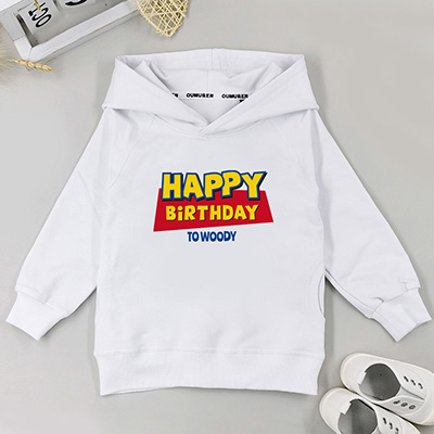 Bespoke Toy Story Happy Birthday - Kids / Toddler - Hooded Pullover Hoodies / Crew-neck Sweater