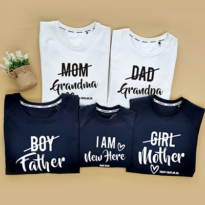 Bespoke Dad to Grandpa - Family /Kids Hooded Pullover Hoodies / Crew-neck Sweater / Bodysuits