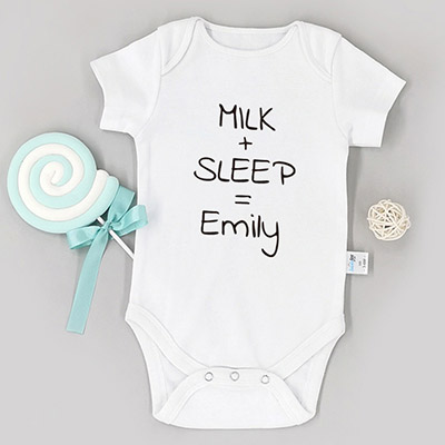 Bespoke Milk + Sleep = Baby - Baby Bodysuit Long-sleeved / Short-sleeved