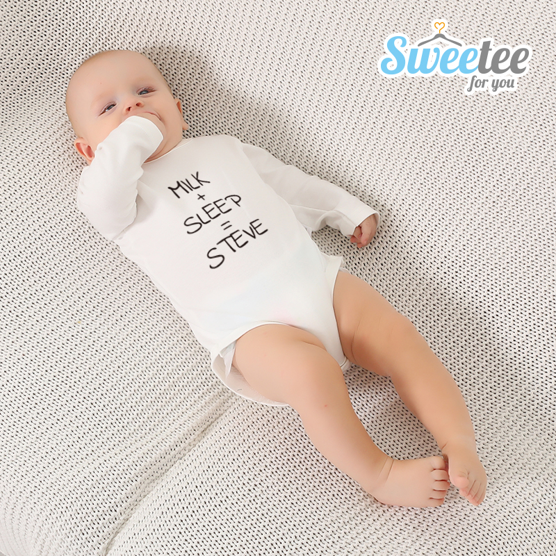 Milk + Sleep = Baby - Baby Bodysuit Long-sleeved / Short-sleeved