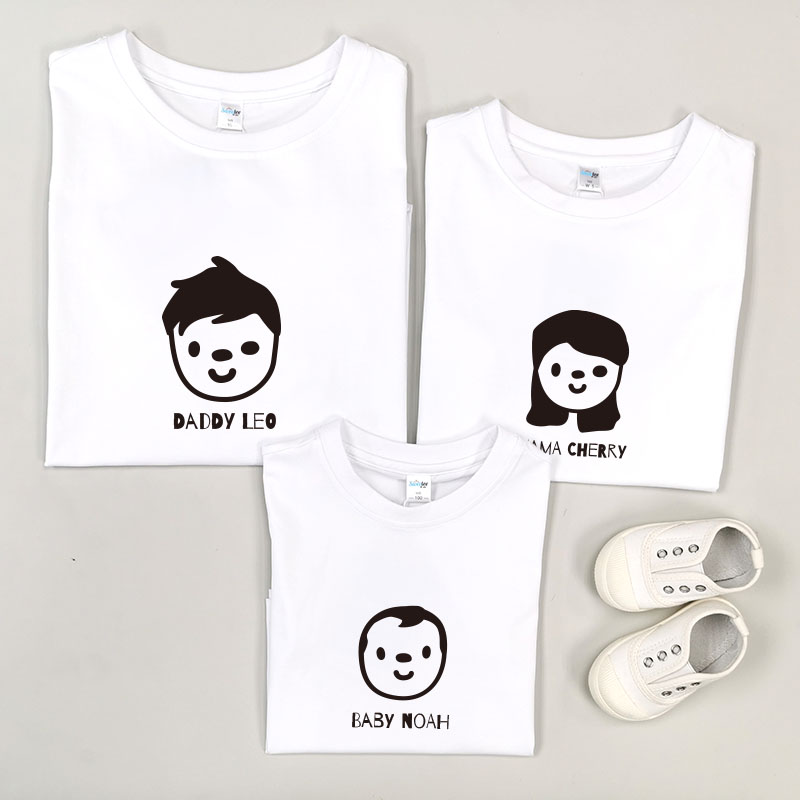 日本風卡通家庭 -家庭親子T-Shirt/嬰兒連身衣