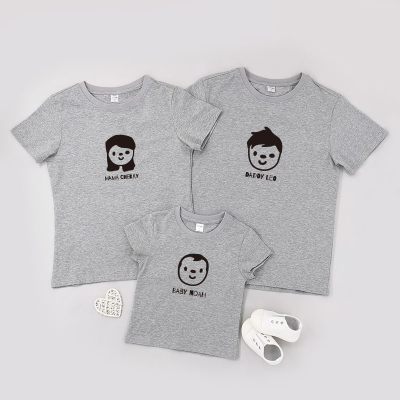 日本風卡通家庭 -家庭親子T-Shirt/嬰兒連身衣