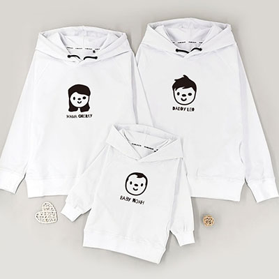 Bespoke Japanese Cartoon Family - Family /Kids Hooded Pullover Hoodies / Crew-neck Sweater / Bodysuits