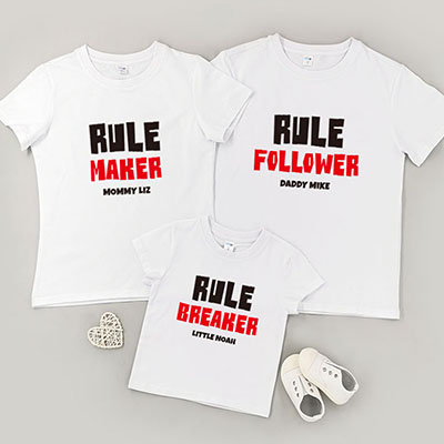 Bespoke Rule maker and breaker - Family / Adults / Kids T-Shirts / Baby Bodysuits