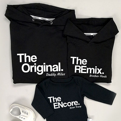 Bespoke The original and remix - Family /Kids Hooded Pullover Hoodies / Crew-neck Sweater / Bodysuits