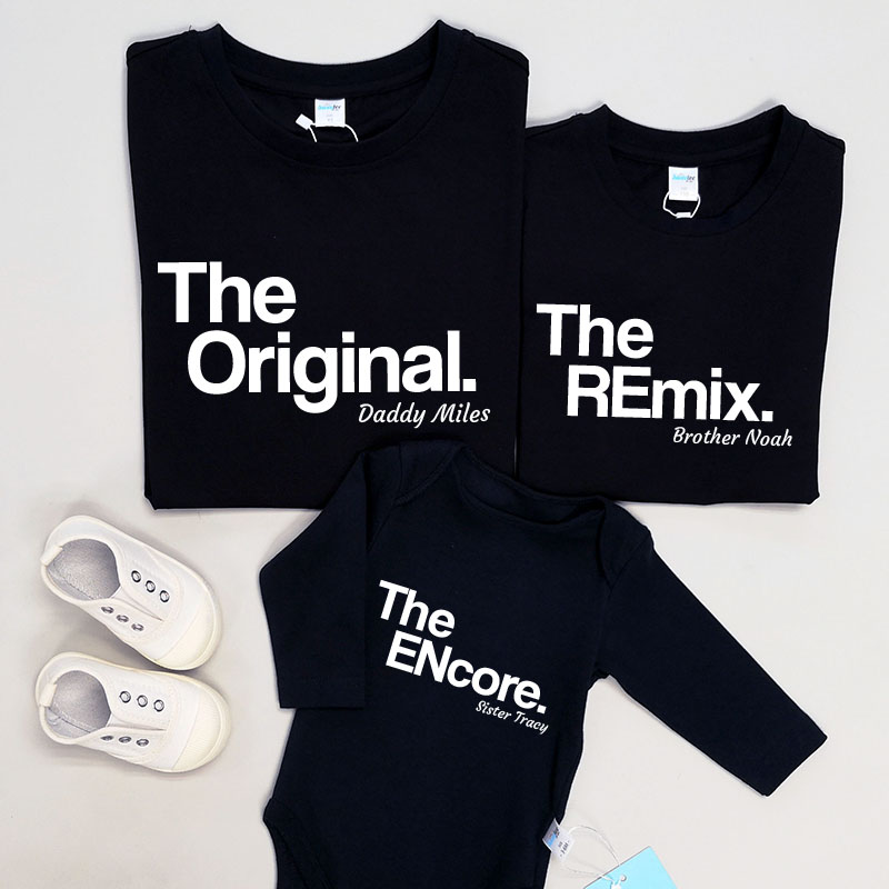 The original and remix - 自定家庭親子T-Shirt/嬰兒連身衣