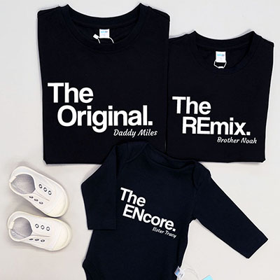 Bespoke The original and remix - Family / Adults / Kids T-Shirts / Baby Bodysuits
