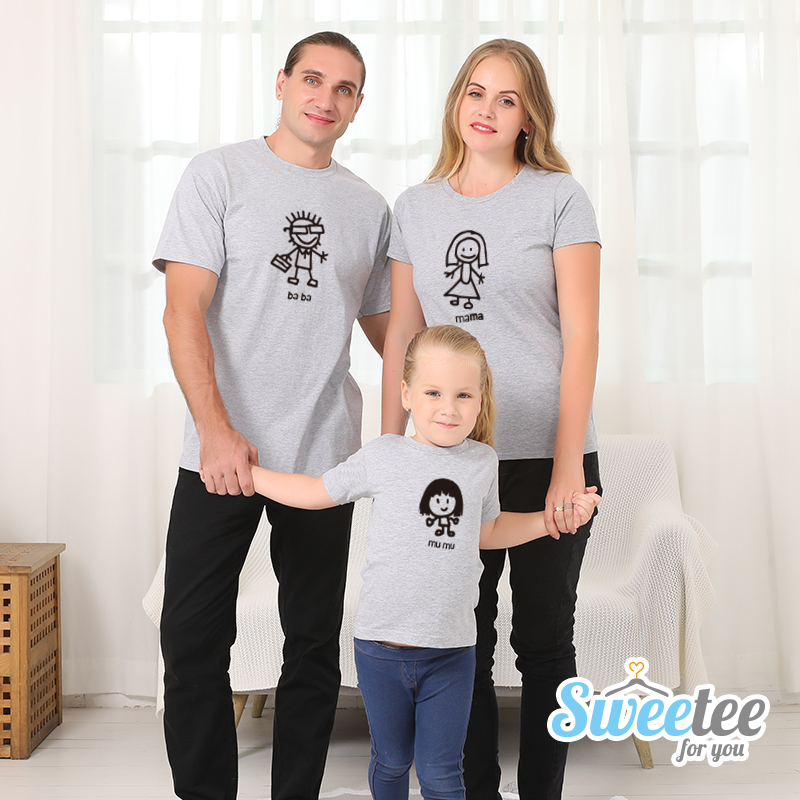 Kids Hand Drawn Family - Family / Adults / Kids T-Shirts / Baby Bodysuits