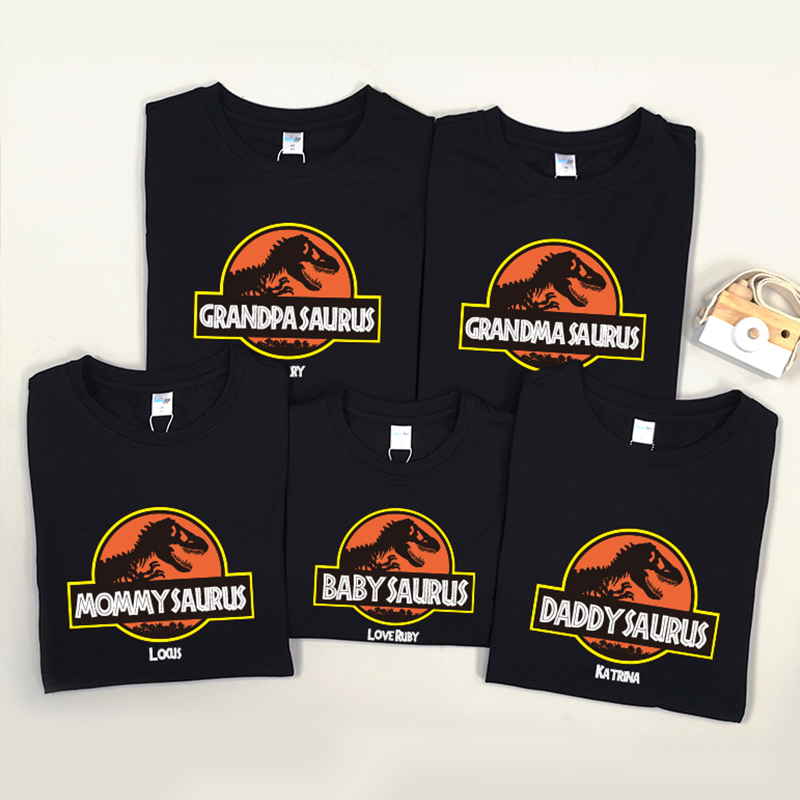 Bespoke Jurassic Family - Family / Adults / Kids T-Shirts / Baby Bodysuits