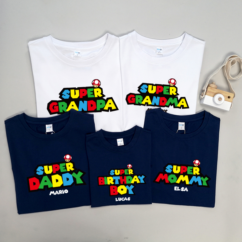 超級一家 -家庭親子T-Shirt/嬰兒連身衣
