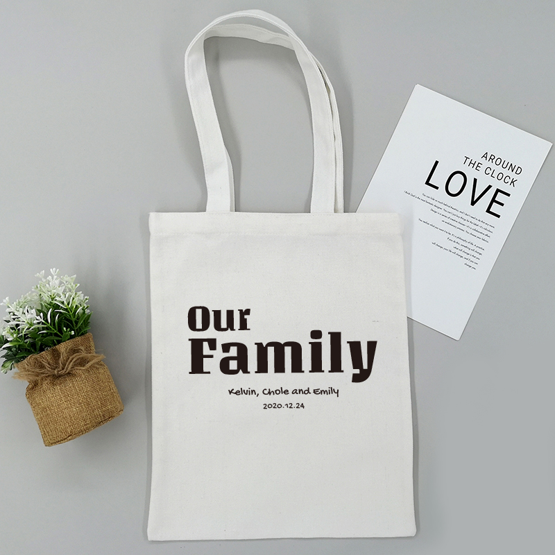 家庭訂制禮物袋 - 環保手工帆布袋