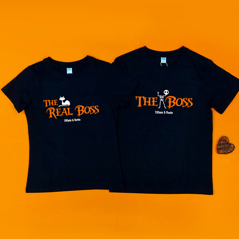 The Real Boss 萬聖節版 - 情侶/男裝/女裝圓領T-Shirt