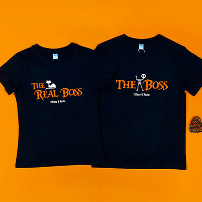 Bespoke The Real Boss Halloween - Couple / Men / Women T-Shirts