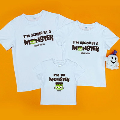 Bespoke I am Scared By A Monster - Family / Adults / Kids T-Shirts / Baby Bodysuits