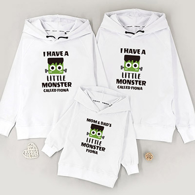 Bespoke My Little Monster - Family /Kids Hooded Pullover Hoodies / Crew-neck Sweater / Bodysuits