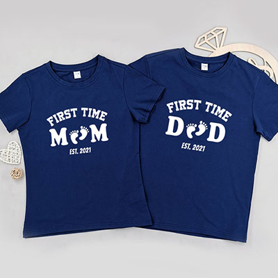 Bespoke First Time Mommy and Daddy Design 2 - Family / Adults / Kids T-Shirts / Baby Bodysuits