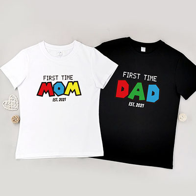 Bespoke First Time Mommy and Daddy Game Version - Family / Adults / Kids T-Shirts / Baby Bodysuits