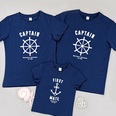 Bespoke Captain Family - Family / Adults / Kids T-Shirts / Baby Bodysuits