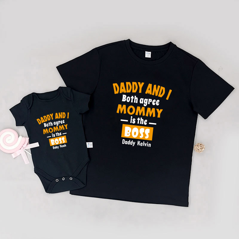 媽媽才是老闆 - 家庭親子T-Shirt/嬰兒連身衣