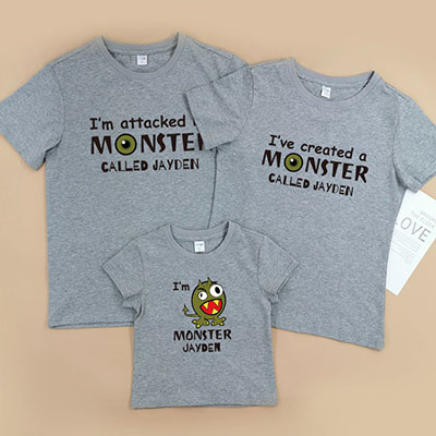 Bespoke Create a monster - Family / Adults / Kids T-Shirts / Baby Bodysuits