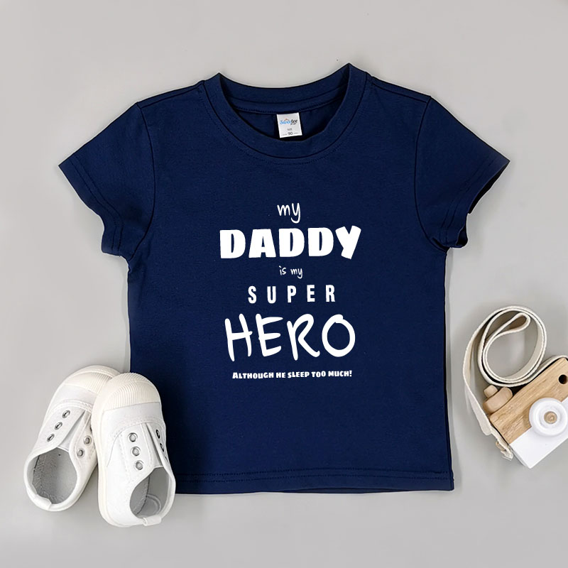 爸爸是我的Hero - 自訂童裝/小童T-Shirt