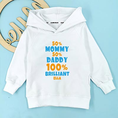 Bespoke Mommy 50% Daddy 50% - Kids / Toddler - Hooded Pullover Hoodies / Crew-neck Sweater