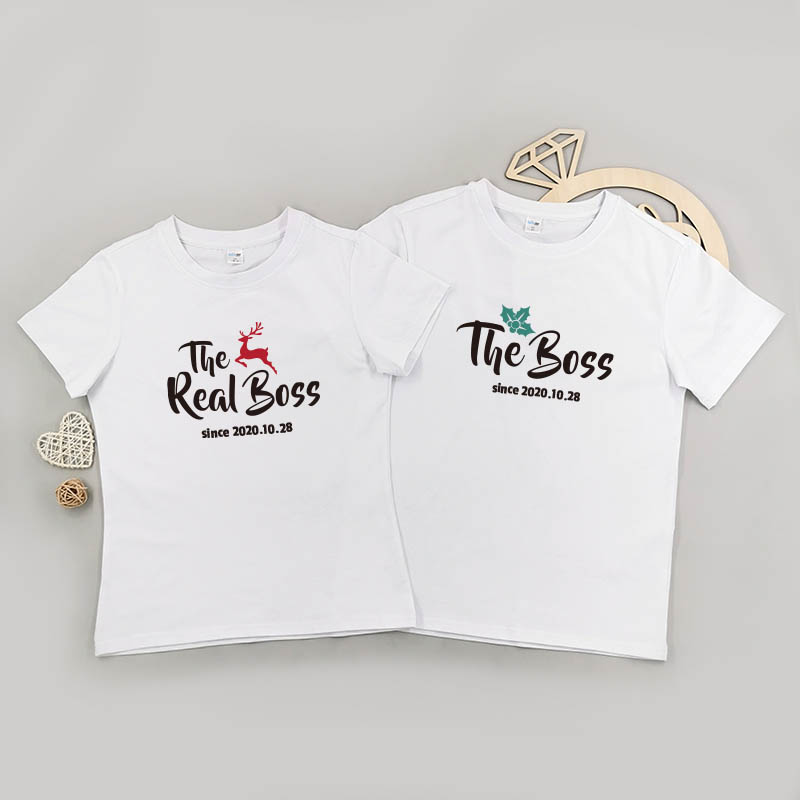 The Real Boss Christmas Version - 情侶/男裝/女裝圓領T-Shirt